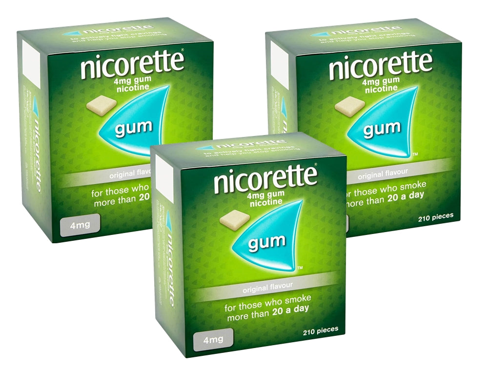 Nicorette Original Flavour Gum 4mg 210 Pieces Expiry 2027 Pack 3