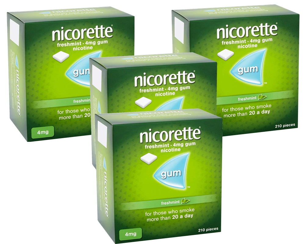 Nicorette Freshmint Gum 4mg of 210 Pieces Pack 4 Expiry 2027