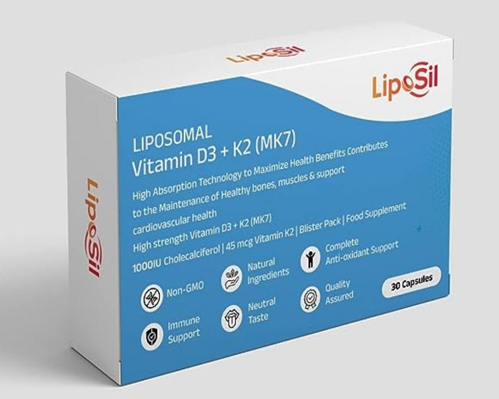 LIPOSIL LIPOSOMAL Vitamin D3 + K2 Capsule 30 Expiry 06-2026