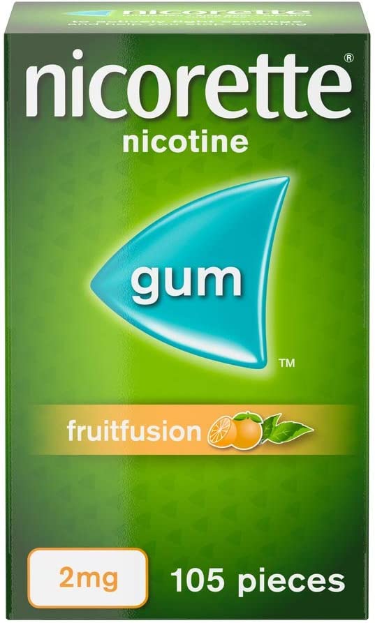 Nicorette Fruitfusion Gum 2mg 105 Pieces Expiry 2027 Pack 3