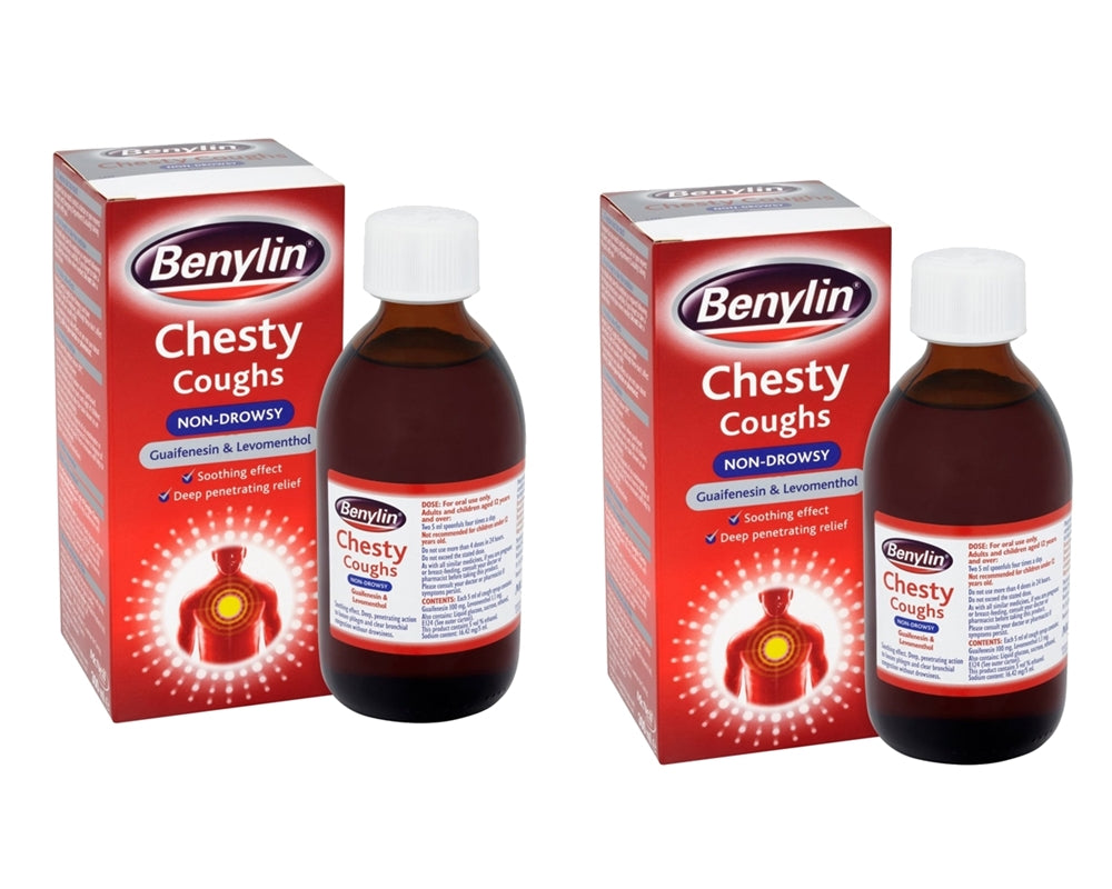 Benylin Chesty Coughs Non-Drowsy Syrup - 150ml 2 Bottle