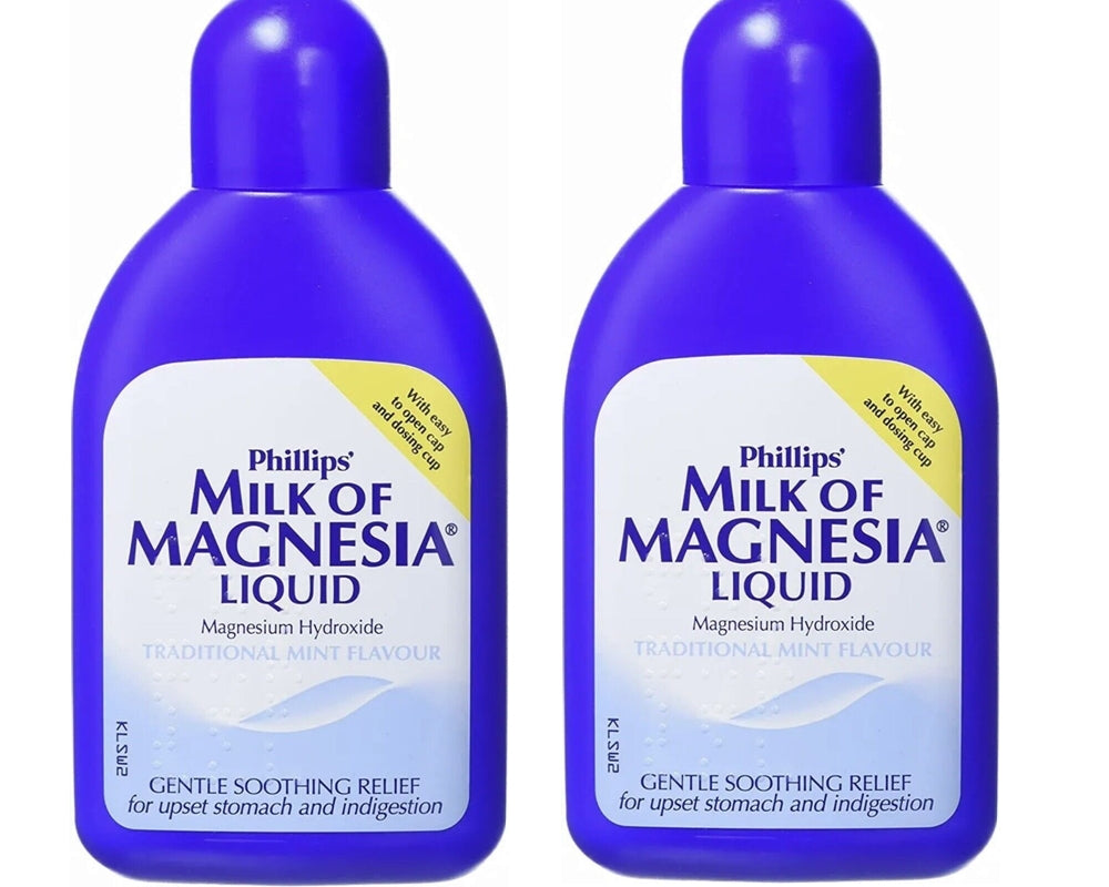 Milk of Magnesia Phillips Traditional mint flavour 2 Bottles