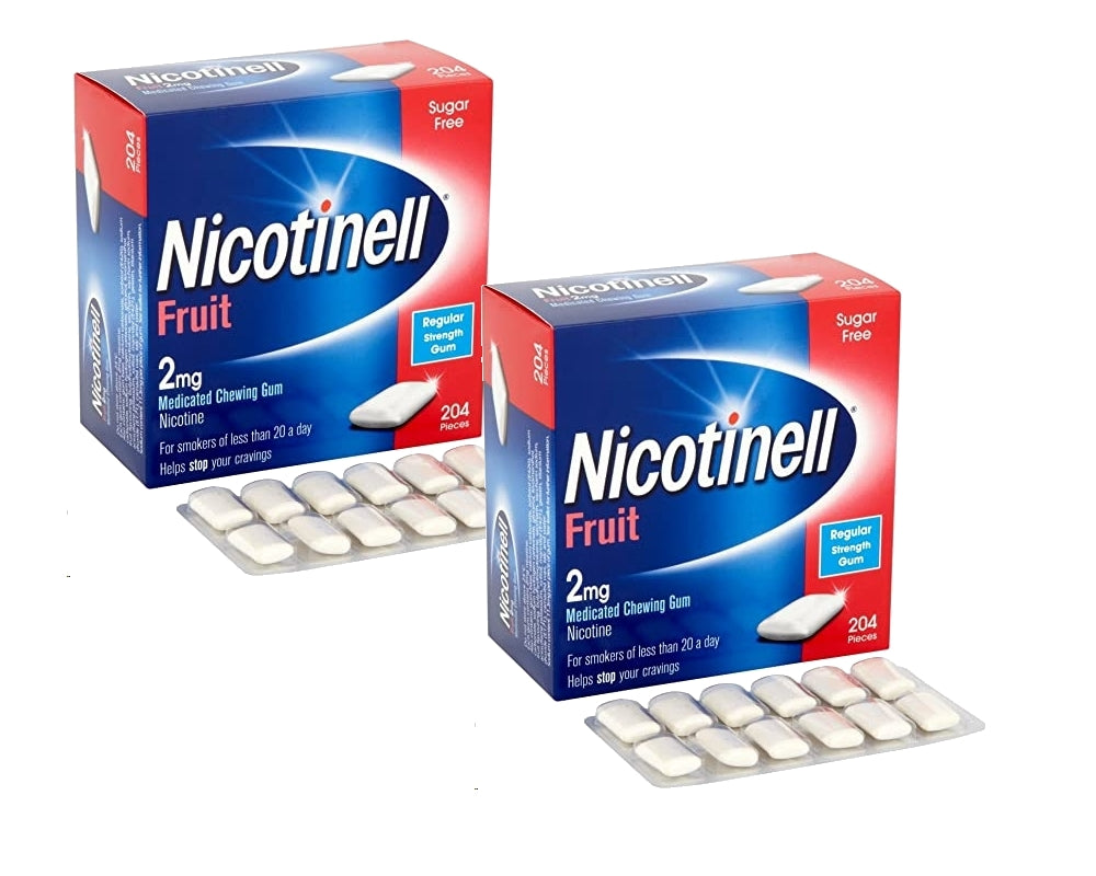 Nicotinell Fruit Gum 2mg 204 Pieces Expiry 02-2026 PACK 2