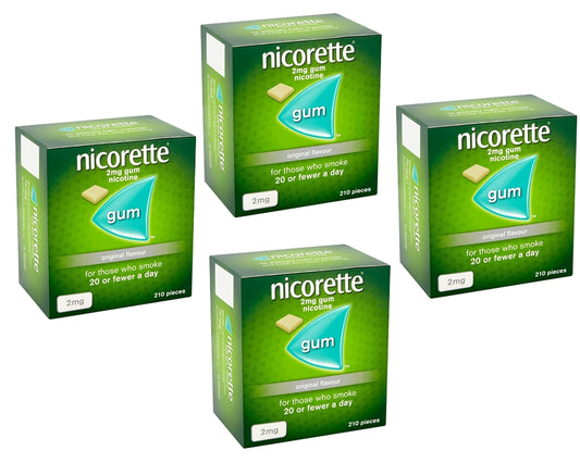 Nicorette Original Flavour Gum 2mg 210 Pieces Expiry 2027 Pack 4