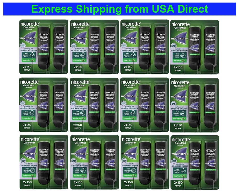 Nicorette QuickMist 1mg Mouthspray Freshmint 2 x 150 Exp 2028 Pack 12