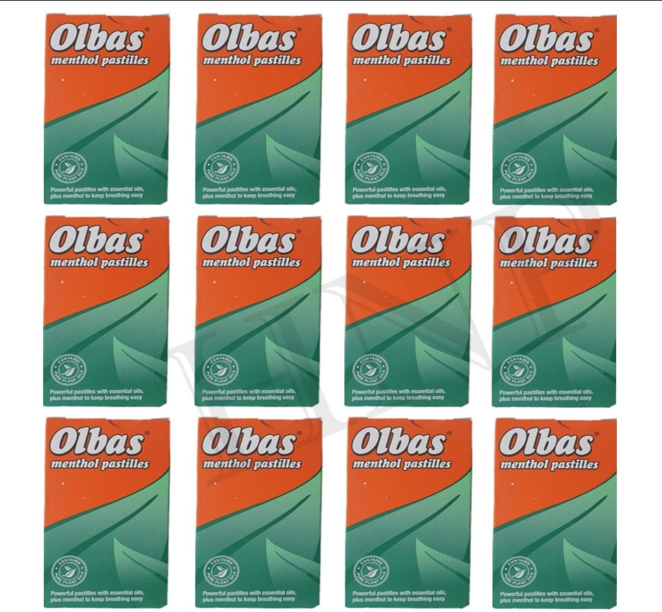 Olbas Pastilles Menthol 45g Clears The Head Soothes Pack 12 Expiry 09 ...