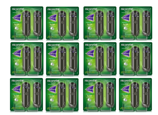 Nicorette QuickMist 1mg Mouthspray Freshmint 2 x 150  Expiry 2028 Pack 12
