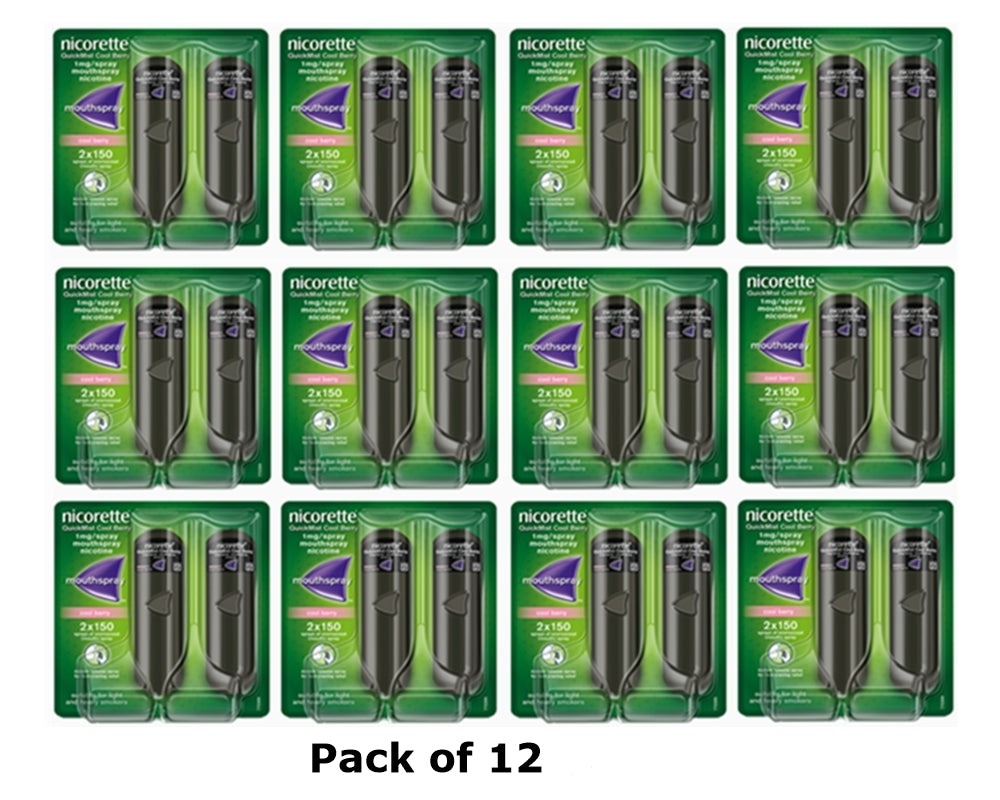Nicorette QuickMist 1mg Mouthspray Coolberry Expiry 2027 ( Pack 12 )