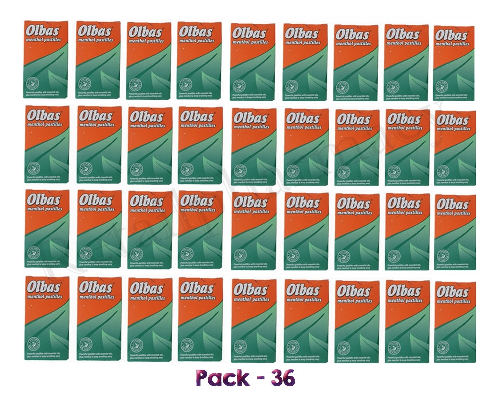 Olbas Pastilles Menthol 45g Clears The Head Soothes Pack 36 Expiry 2027