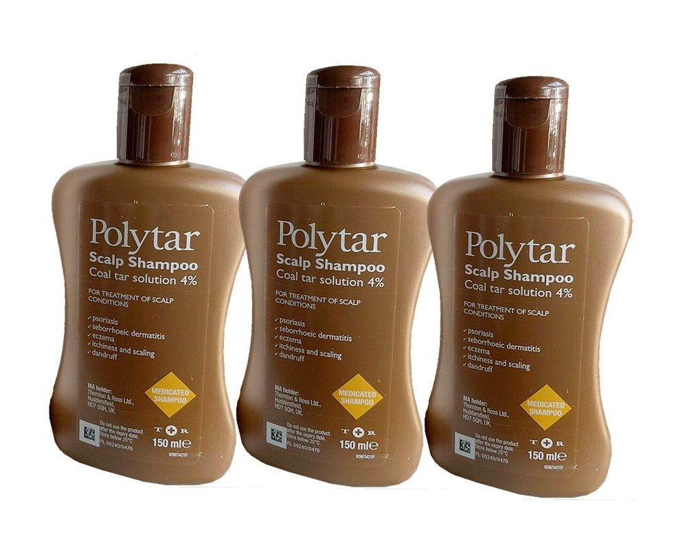Polytar Scalp Shampoo 4% 150ml Pack 3 Expiry 10-2026