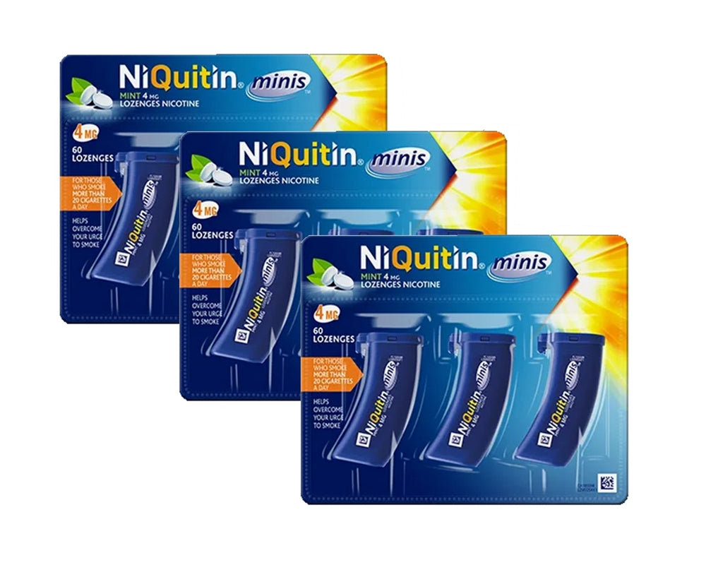 NiQuitin Minis Mint 4mg Lozenges 60 Pack 3 Expiry 2027