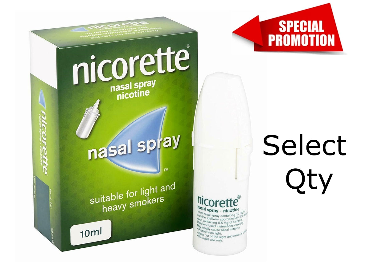 Nicorette Nasal Spray 10ml Expiry 2026 Pack 1, 2, 3, 4, 5, 6, 8, 10, 12, 18, 32, 36