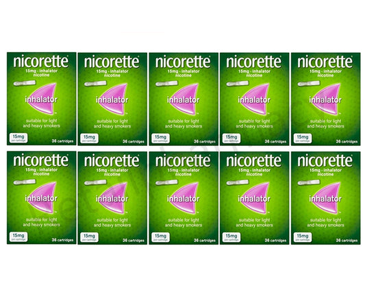 Nicorette 15mg Inhalator 36 Cartridges Expiry 2028 Pack 10