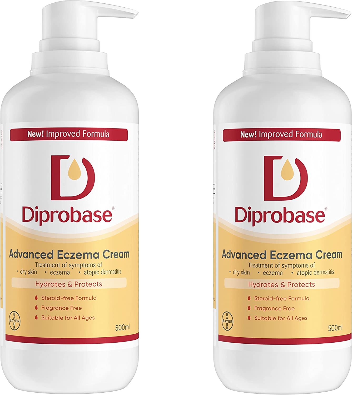 Diprobase Cream for Eczema and Dry Skin Conditions 2 Bottle