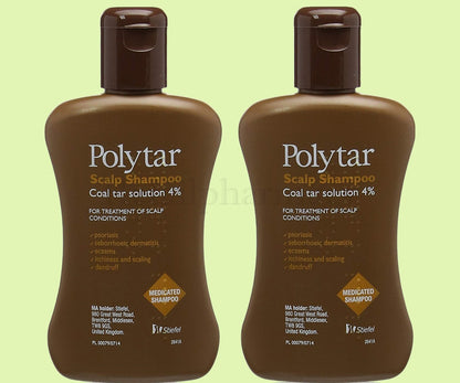 Polytar Scalp Shampoo 4% 150ml Pack 2 Expiry 10-2026