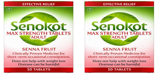 Senokot Max Strength Tablets Adults - 10 Tablets 2 Pack Expiry Nov - 2025