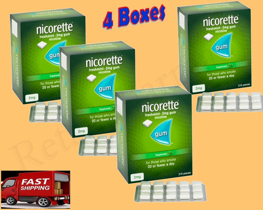 Nicorette Freshmint Gum 2mg 210 Pieces Expiry 2027 Pack 4