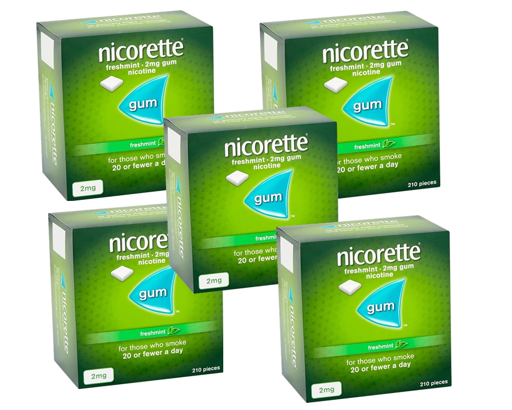 Nicorette Freshmint Gum 2mg 210 Pieces Expiry 2027 Pack 5