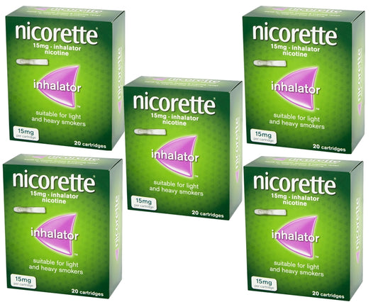 Nicorette 15mg Inhalator 20 Cartridges Expiry 10-2027