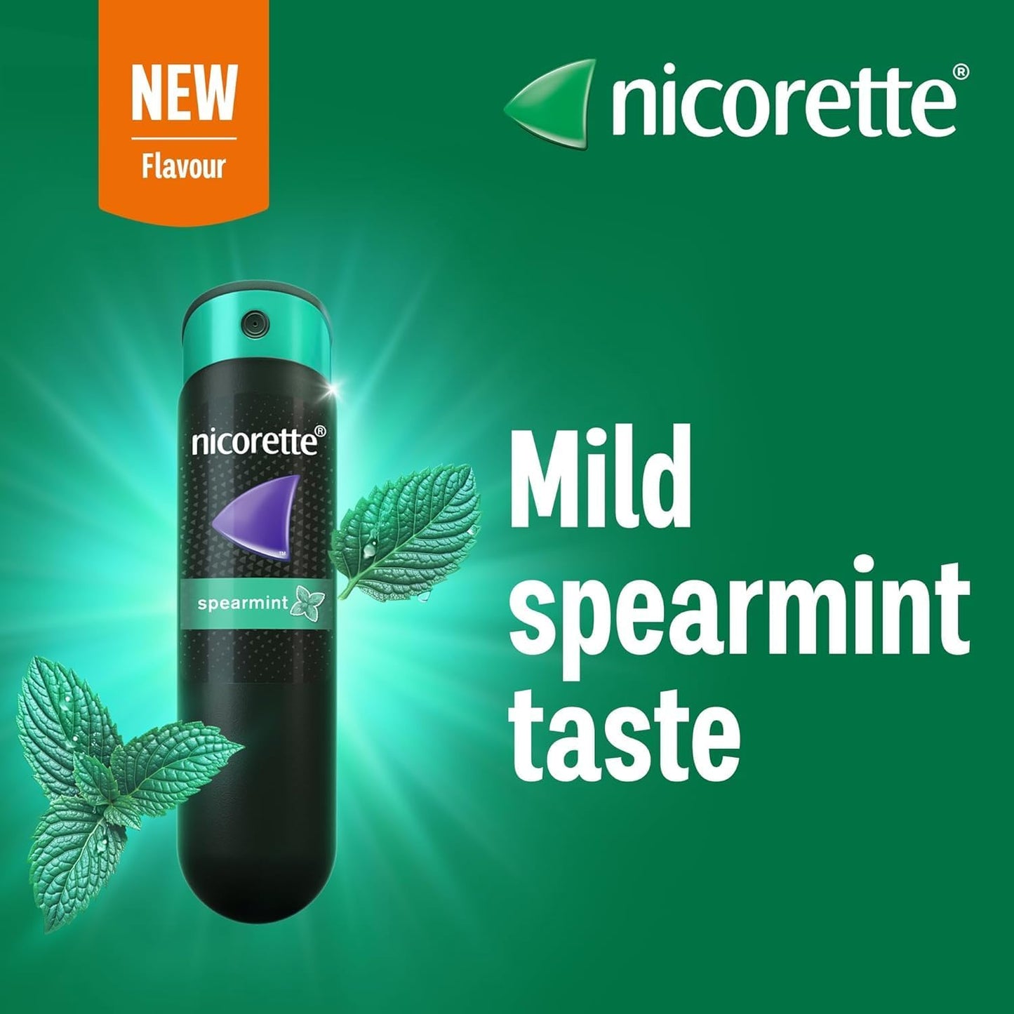 Nicorette QuickMist Mouthspray Spearmint Flavour 2x150 Sprays Pack 3