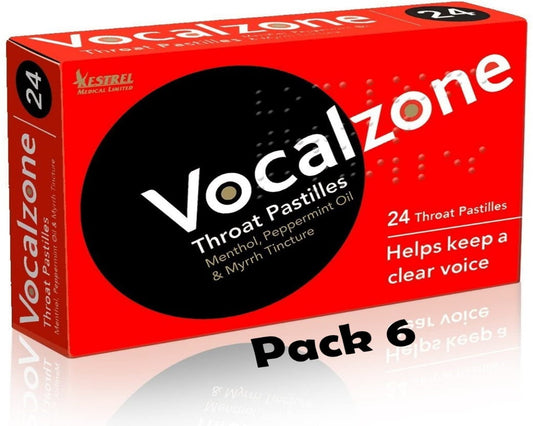 Vocalzones 24 Throat Pastilles Help Keep A Clear Voice Expiry 12-2025