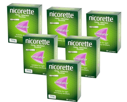 Nicorette 15mg Inhalator 20 Cartridges Expiry 10-2026