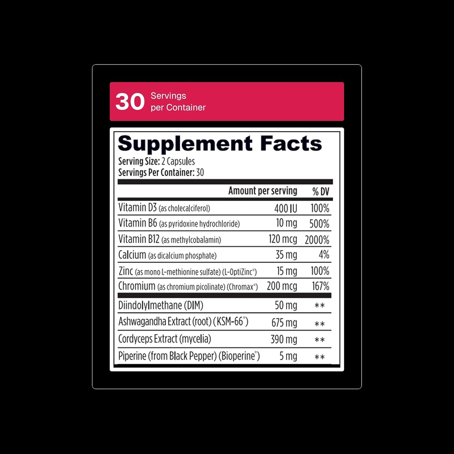 Weider Prime Support for Men, Supports Energy, Strength, Focus, Stress, Lean Muscle - 60 Capsules