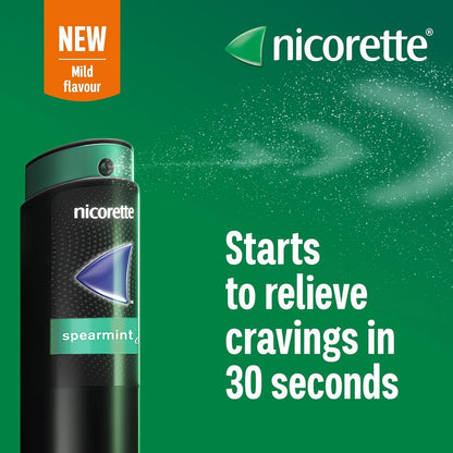 Nicorette QuickMist Mouthspray Spearmint Flavour 2x150 Sprays Pack 3