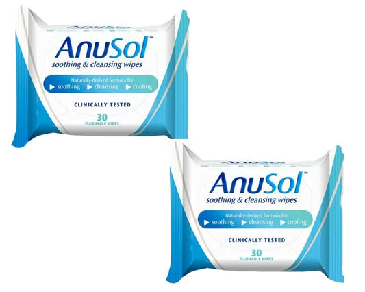 Anusol Soothing and Cleansing Wipes 30 Pack 2 Expiry 04-2027