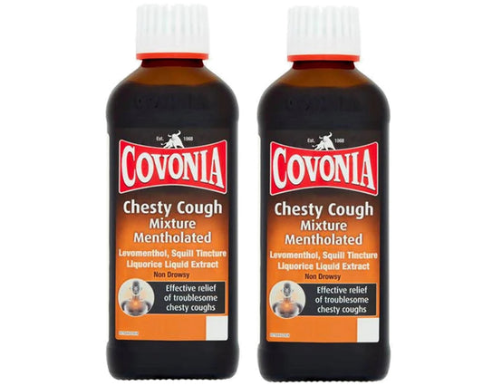 Covonia Chesty Cough Mixture Mentholated 150ml 2 Bottles