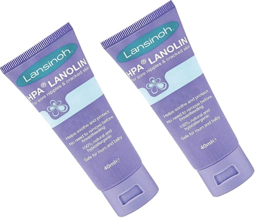 Lansinoh HPA Lanolin Nipple Cream for Sore Nipples & Cracked Skin 40ml Pack 2