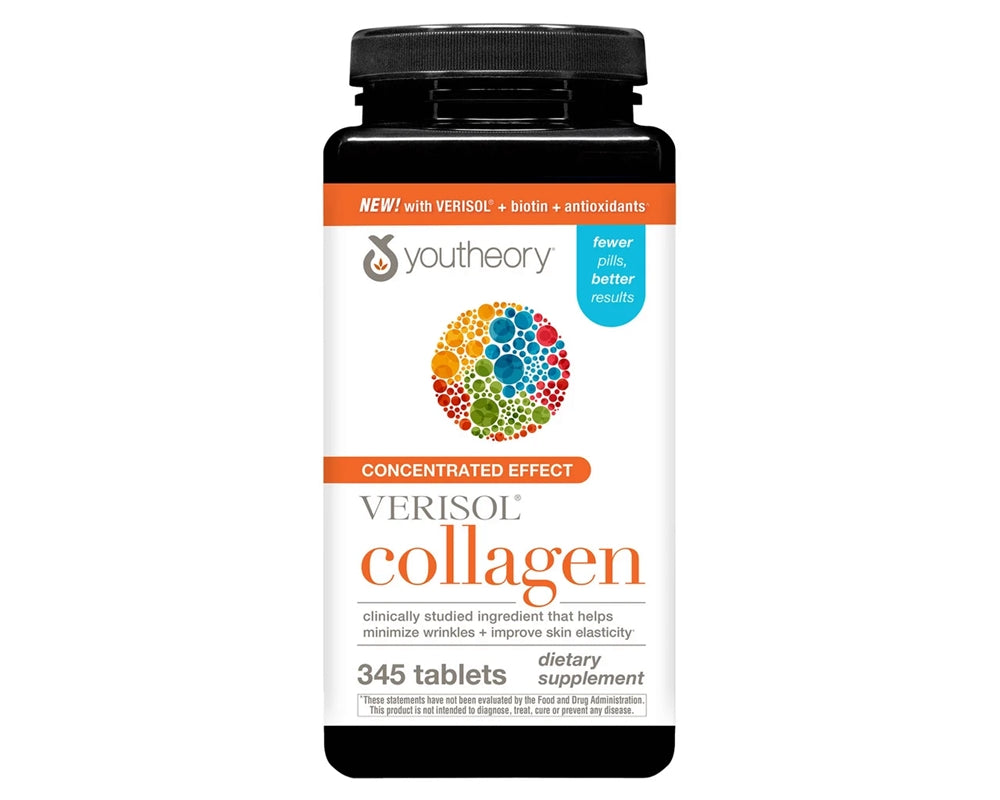 Youtheory Verisol Collagen Concentrated Effect with Biotin, 345 Count Exp-10-2028