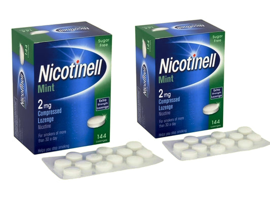 Nicotinell Lozenge Mint 2mg 144 Lozenges Pack of 2 Exp=2026