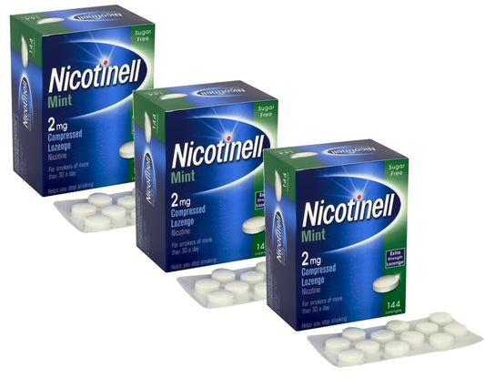 Nicotinell Lozenge Mint 2mg 144 Lozenges Pack of 3 Exp=2026