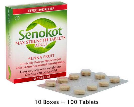 Senokot Max Strength Tablets Adults - 10 Tablets 10 Pack Expiry Nov - 2025