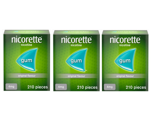 Nicorette Original Flavour Gum 4mg 210 Pieces Expiry 06-2025 Pack 3