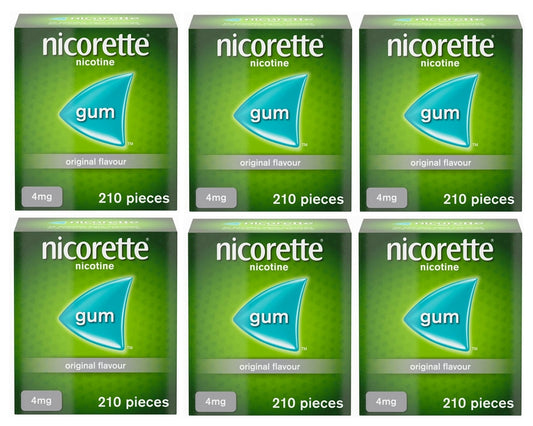 Nicorette Original Flavour Gum 4mg 210 Pieces Expiry 06-2025