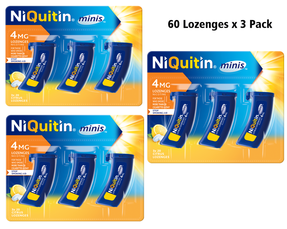 NiQuitin Minis Citrus 4mg Lozenges 60 Pack 3