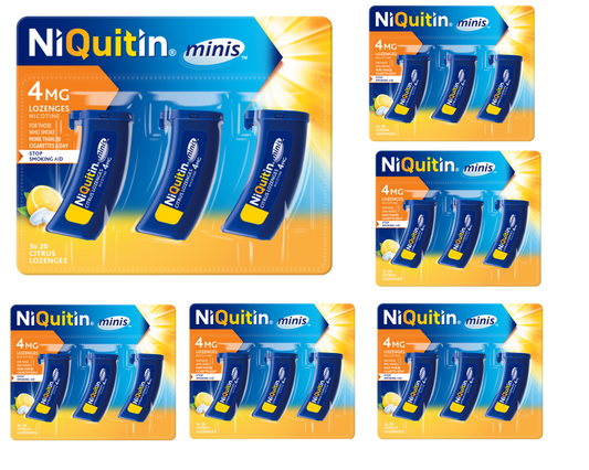 NiQuitin Minis Citrus 4mg Lozenges 60 Pack 6