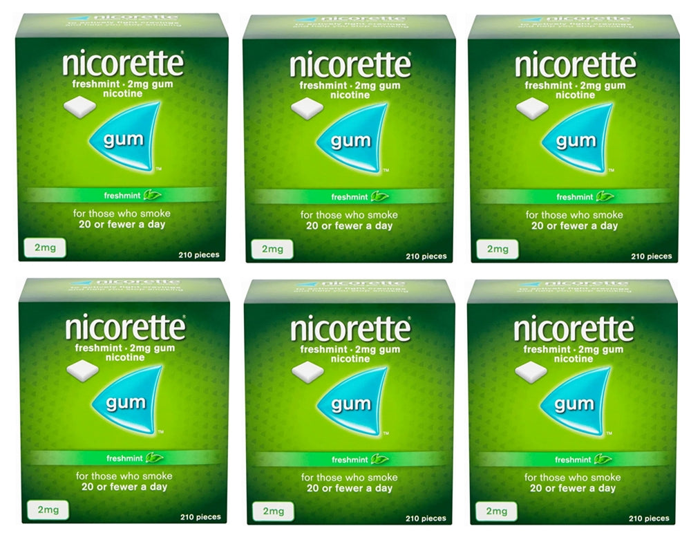 Nicorette Freshmint Gum 2mg 210 Pieces Expiry 06-2025