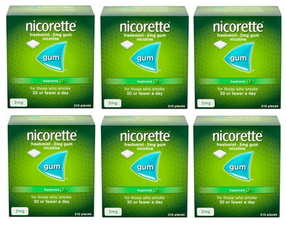 Nicorette Freshmint Gum 2mg 210 Pieces Expiry 07/2026