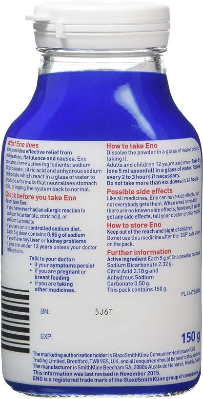 ENO Fruit Salts 100g - Fast Effective Relief From Stomach Upset Pack 2 Expiry 03-2025