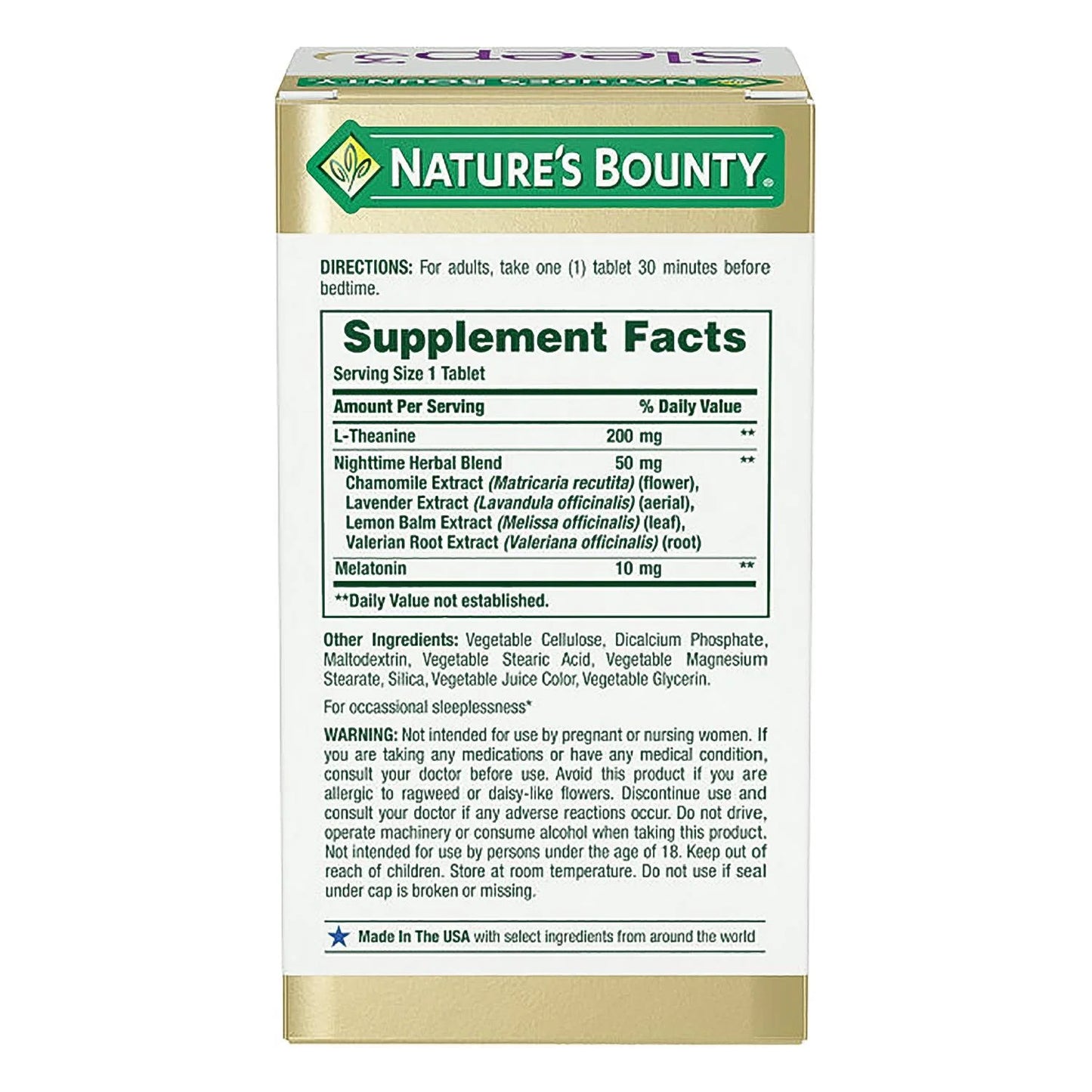 Nature'S Bounty Sleep 3 (120 Tri-Layer Tablets) Exp - 11-2027