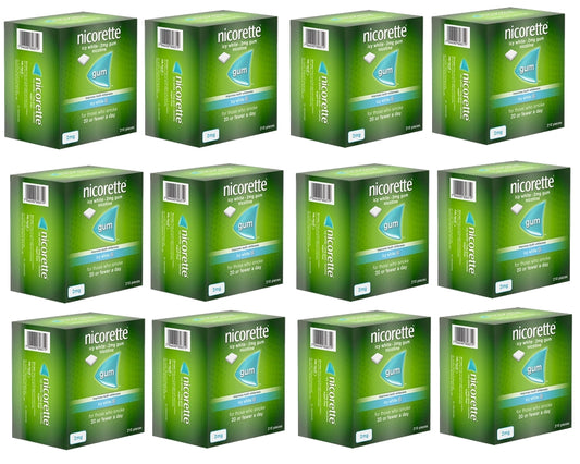 Nicorette Icy White Gum 2mg 210 Pieces Pack 12 Expiry 2027