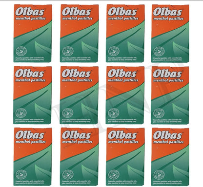 Olbas Pastilles Menthol 45g Clears The Head Soothes Pack 12 Expiry 2027