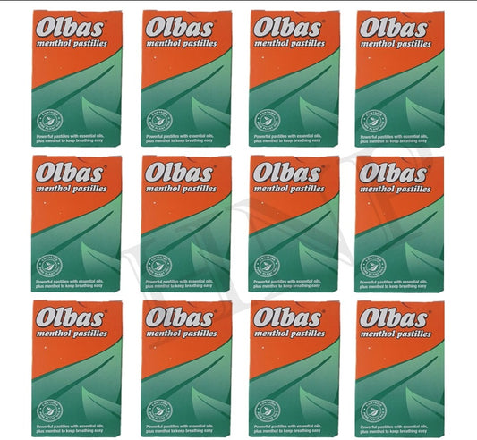 Olbas Pastilles Menthol 45g Clears The Head Soothes Pack 12 Expiry 09-2026