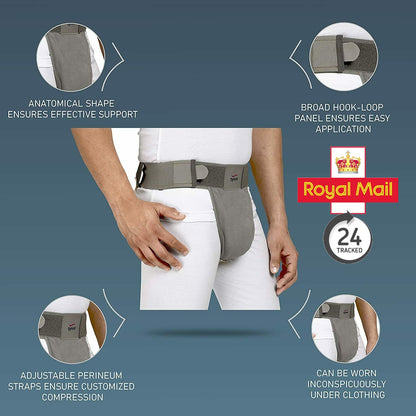 Scrotal Support, Adjustable waist band Controlled compression to scrotum Tynor