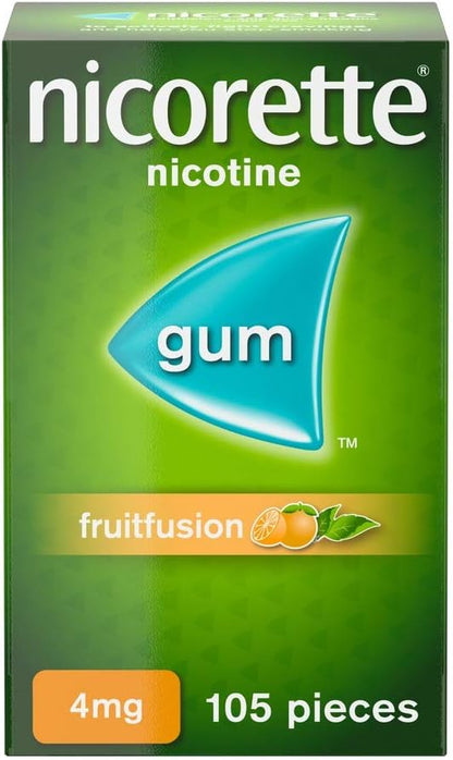 Nicorette Fruitfusion Gum 4mg 105 Pieces Expiry 02-2027