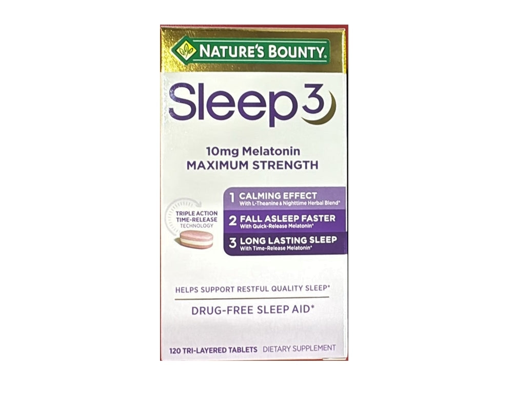 Nature'S Bounty Sleep 3 (120 Tri-Layer Tablets) Exp - 11-2027