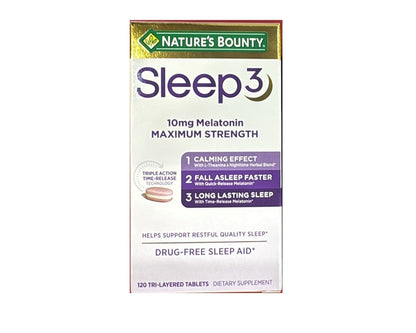 Nature'S Bounty Sleep 3 (120 Tri-Layer Tablets) Exp - 11-2027